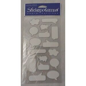 New Stickopotamus Binder Sticker Word Bubbles Sealed